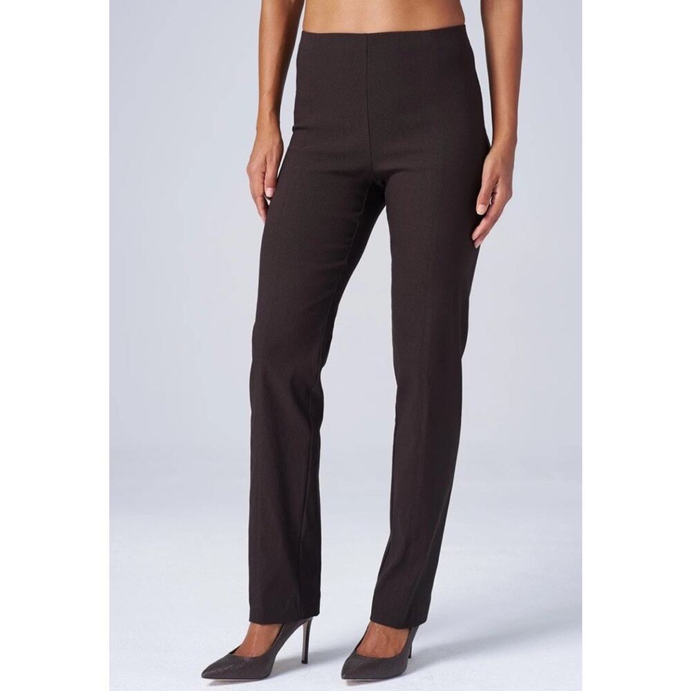 Franne Golde Original Magic Pant Pull On •6•Straight Stretch Espresso Brown $165